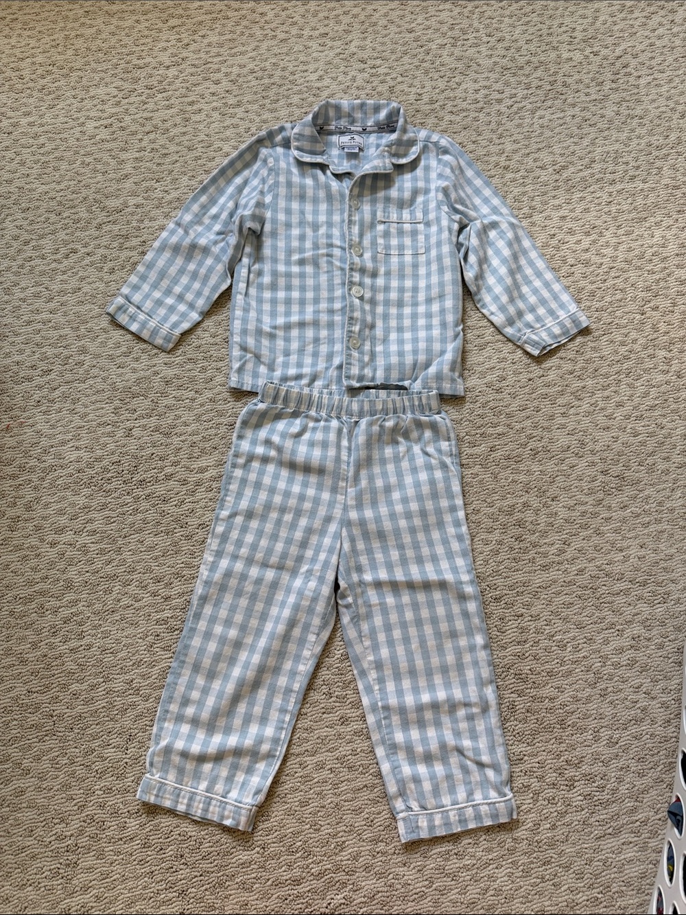 Petite Plume Kids Blue Gingham Pajama Set